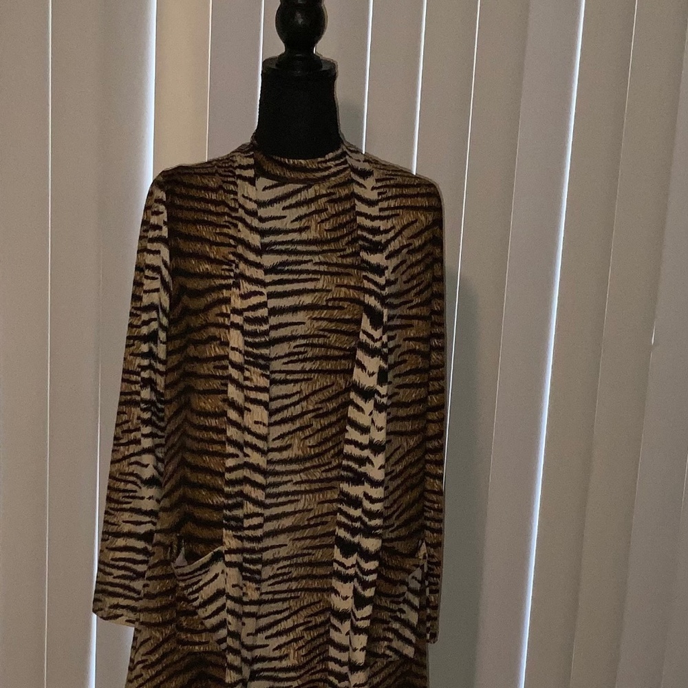 Cheetah print dress and matching blazer